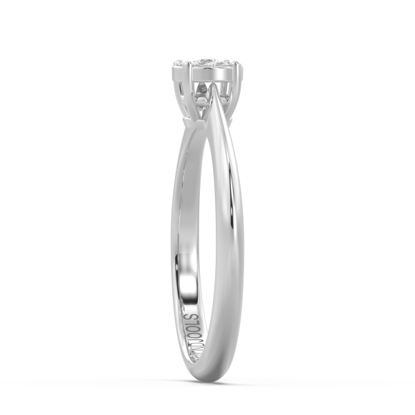 Δαχτυλίδι Invisible EM06 σε Λευκό Χρυσό 18Κ με Διαμάντια